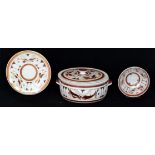 An Aldermaston Pottery part dinner service designed by Edgar Campden comprising one lidded circular