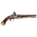 A 16 bore light dragoon flintlock cavalry pistol, tower proved with crowned GR cypher,