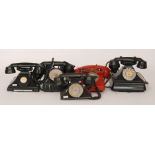 A GPO black cradle telephone model No 332L,