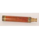 A 19th Century brass and mahogany four drawer telescope by William Duncan,