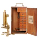 A 19th Century brass microscope by John B Dancer,