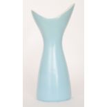 A Poole Pottery Freeform shape 724 vase designed by Alfred Read decorated in pale blue,
