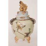 A large late 19th Century vase and cover,