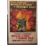 A 1968 Spanish film poster titled 'Kill them all and come back alone' together with a similar