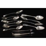 A small quantity of George I and later Irish hallmarked silver spoons, some retailed by Cainen,