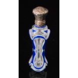 A 19th Century Continental silver topped glass scent bottle,