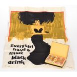 A collection of Guinness memorabilia to include an Irish linen glass cloth titled 'Every girl