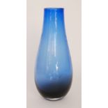 A contemporary Italian Murano glass vase by Nason, of swollen cylindrical form in royal blue,