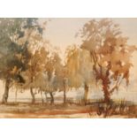 MAURICE CHESTERTON, FRIBA (1882-1962) - 'Flooded land in East Anglia', watercolour, signed,