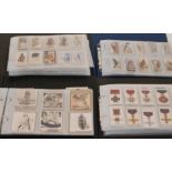 A collection of single and part sets of cigarette cards contained in eleven albums to include