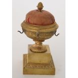 A 19th Century French bronze ring tree modelled as a garden urn,