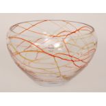 A contemporary Italian Murano glass bowl by Nason,