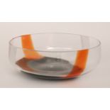 A contemporary Italian Murano glass footed bowl by C.