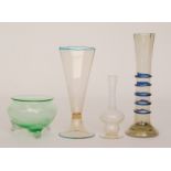 A small assorted collection of 19th Century and later European glassware to include Stourbridge