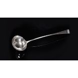 A George III hallmarked silver ladle, Old English pattern, weight 4.