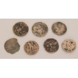 Seven late 3rd Century Roman coins, Julian etc.