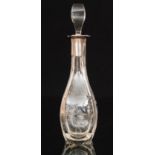 An early 20th Century Stourbridge clear crystal decanter, possibly Stevens & Williams,