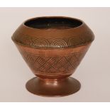 Dr Christopher Dresser for Benham and Froud - A copper fern pot of shouldered tapered form,