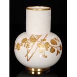 Royal Worcester - A late 19th Century Japonisme vase of globe and shaft form decorated with a