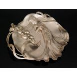 Wurttembergische Metallwarenfabrik (WMF) - A large late 19th Century Art Nouveau pewter dish relief