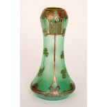 In the manner of Harrach - A late 19th to early 20th Century glass vase of low shouldered form with