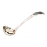 A Scottish provincial silver fiddle pattern toddy ladle, length 15cm, Montrose circa 1860,