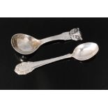 An early 20th Century Danish silver teaspoon in the Lily of the Valley pattern,