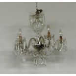 A good quality small 5 branch Waterford cutglass Chandelier, approx.