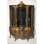 An extremely fine quality gilt bronze mounted Vernis Martin kingwood Display Cabinet,