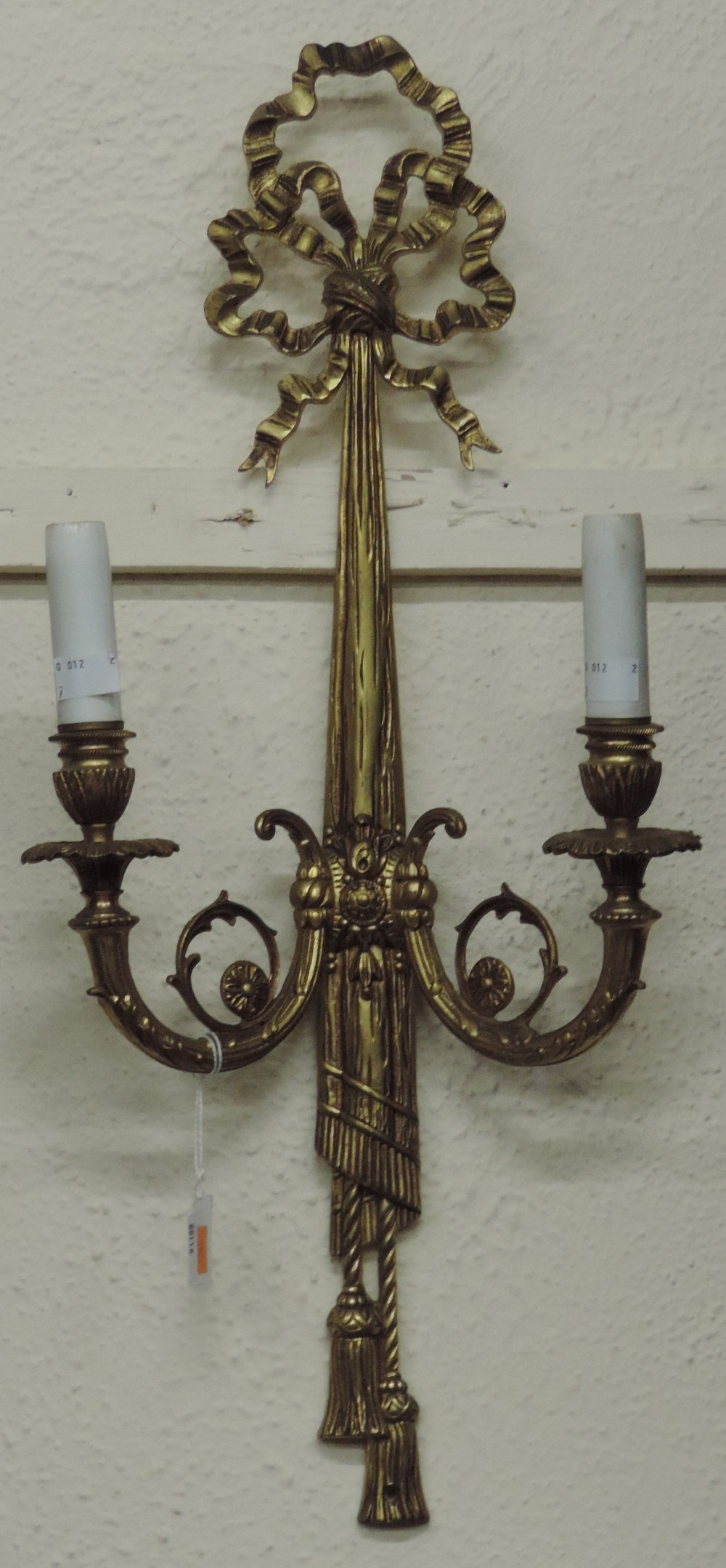 An attractive pair of two branch ormolu Wall Lights, in the Adams style.