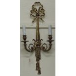 An attractive pair of two branch ormolu Wall Lights, in the Adams style.