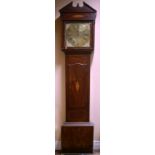A good quality Irish Provincial inlaid mahogany Grandfather Clock,
