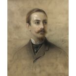Filippo Grispini - 19th Century English / Italian School 

Pastels: "Attractive half-length