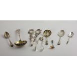 An early George III English silver Berry Spoon, with gilded bowl,