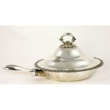 A heavy late 19th Century silver plated Vegetable Dish, with divider, and cover,