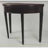 A plain Georgian mahogany demi-lune Tea Table,