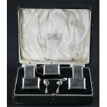 An attractive cased set of silver Condiments, Birmingham c.