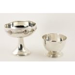 An attractive small English silver Tazza, decorated in the Celtic style, Birmingham c.