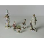 An antique porcelain Female Figure, in the style of Ralph Wood,