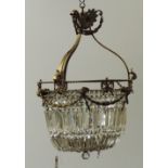 A very attractive 19th Century cutglass and ormolu Ceiling or Hall Light,