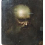 Late 17th Century / early 18th Century after Rembrandt

Panel: "Head of an Old Bearded Man," O.O.C.