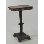 A Regency period small rectangular Occasional Table, the rosewood top with reeded edges,