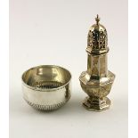 A Victorian silver Sugar Bowl, with reeded lower body, London 1879, maker H.H.