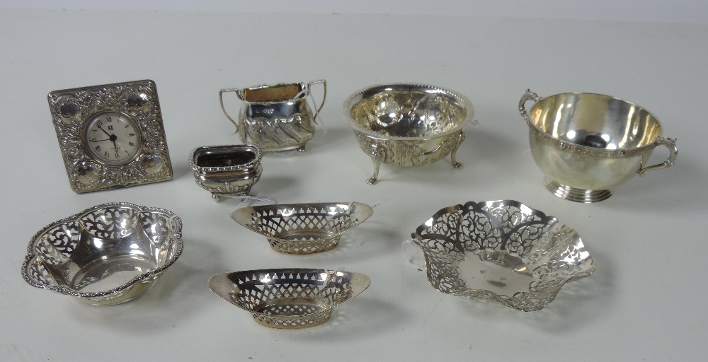 A small Royal Irish hexagonal shaped pierced silver Bowl,