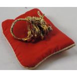 Gold: A large and unusual heavy 14ct gold Gents Ring, elaborately modelled as a dragons head,