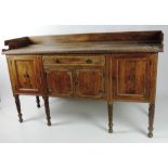 A 19th Century Nelson period mahogany Sideboard, with rope edge and twist turned legs.