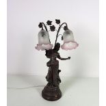 A large modern composition Table Lamp, in the shape of a Young Lady,