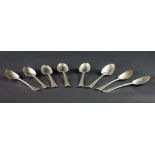 A set of 3 early 18th Century Irish silver Table Spoons, Dublin c.