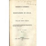 Smith O'Brien (William) Principles of Government; or Meditations in Exile, 2 vols. D. 1856.