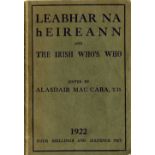 Rare 1922 Directory Mac Caba (Alasdair)ed. Leabhar na hEireann, 8vo D. (The Kenny Press) 1922.